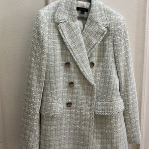 Ann Taylor Double Breasted Blazer in Mint